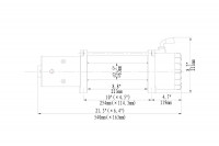 Лебёдка автомобильная электрическая 12V Runva 9500 lbs 4350 кг (синтетический трос)