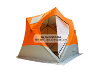 Палатка для зимней рыбалки (220*220*215) оранжевая с серым