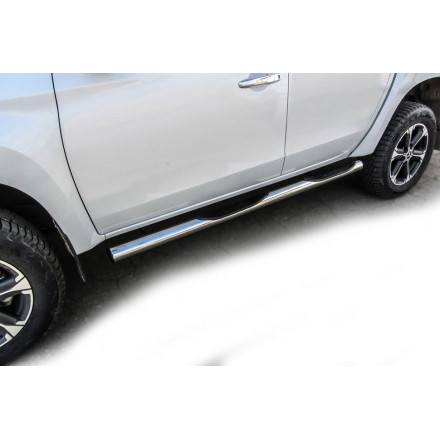 Защита порогов d76 с проступями Mitsubishi L-200 (2018)