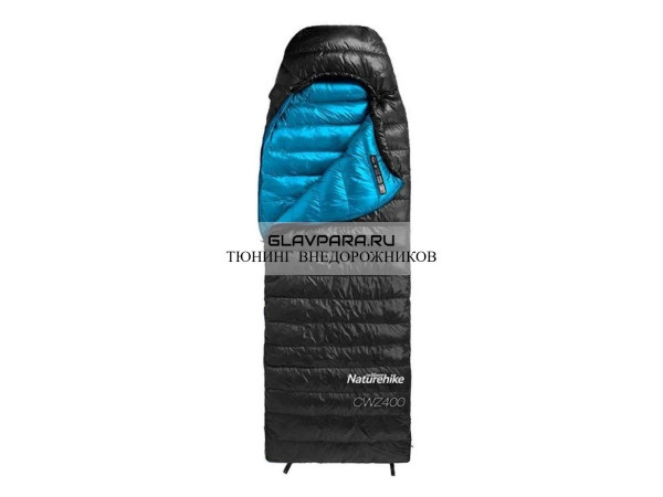 Мешок спальный Naturehike Ultralight CWZ400 M, 210х85 см, (правый) (ТК: +7C), черный