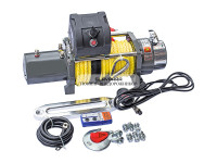 Лебедка электрическая 12V Electric Winch SNC 9500lbs / 4310 кг IP66  синтетический трос 10мм (влагозащита, радиоуправление,высокая скорость)