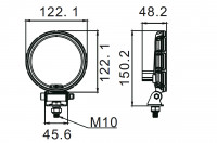 Фара водительского света РИФ 21W LED