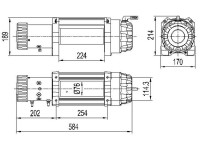 Лебедка электрическая для эвакуатора Master Winch E15000 24V 6810 кг со стальным тросом IP68