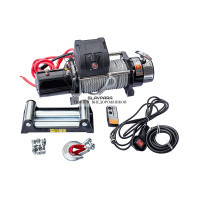 Лебедка электрическая 12V Electric Winch SNC 9500lbs / 4310 кг IP66 стальной трос (влагозащита, радиоуправление,высокая скорость)