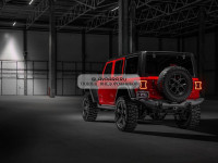 Силовой бампер задний RIVAL алюминиевый для Jeep Wrangler JL 2017+, длинный (без ПТФ) 2D.2723.1-NL