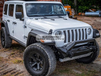 Силовой бампер передний RIVAL алюминиевый короткий для Jeep Wrangler JK, JL 2007+ (без ПТФ) 2D.2702.2-NL